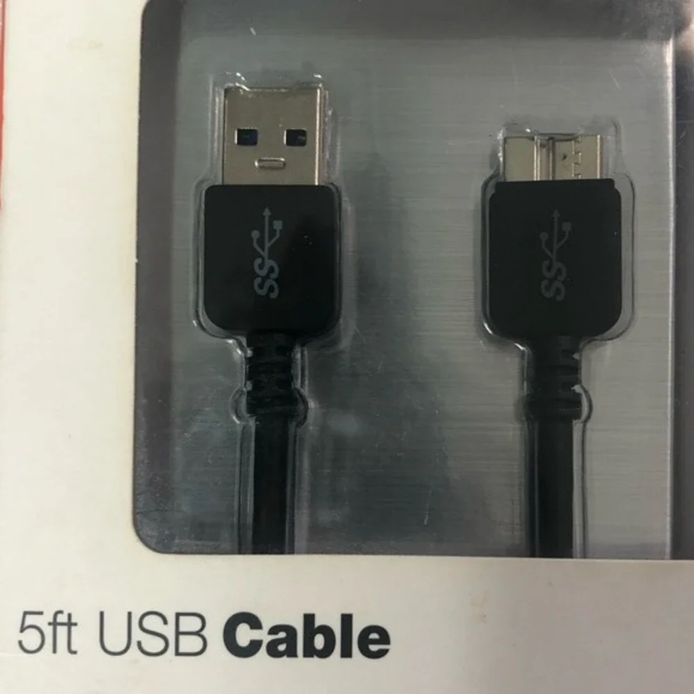 Just Wireless USB Cable Micro B 3.0 for Samsung 5ft